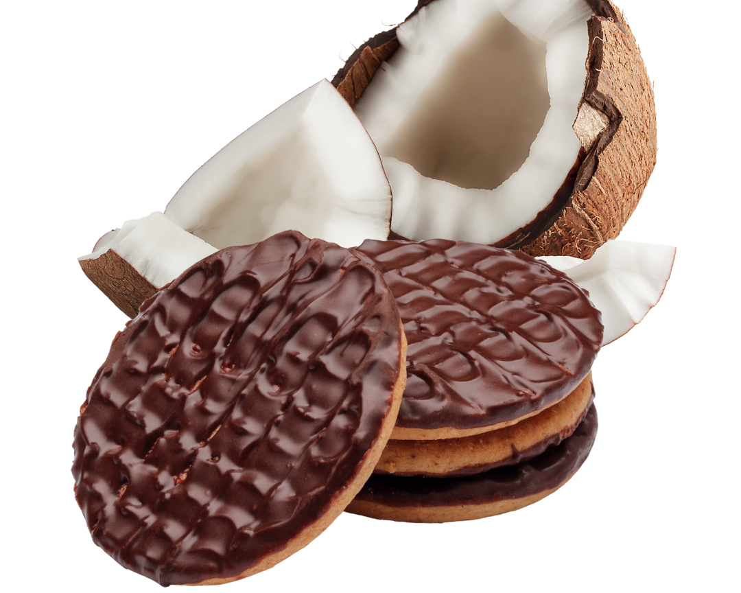 High Protein Chocolate Topped Biscuits - Coconut Flavour